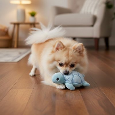 chihuahua tient Jouet pour chien dans gueule