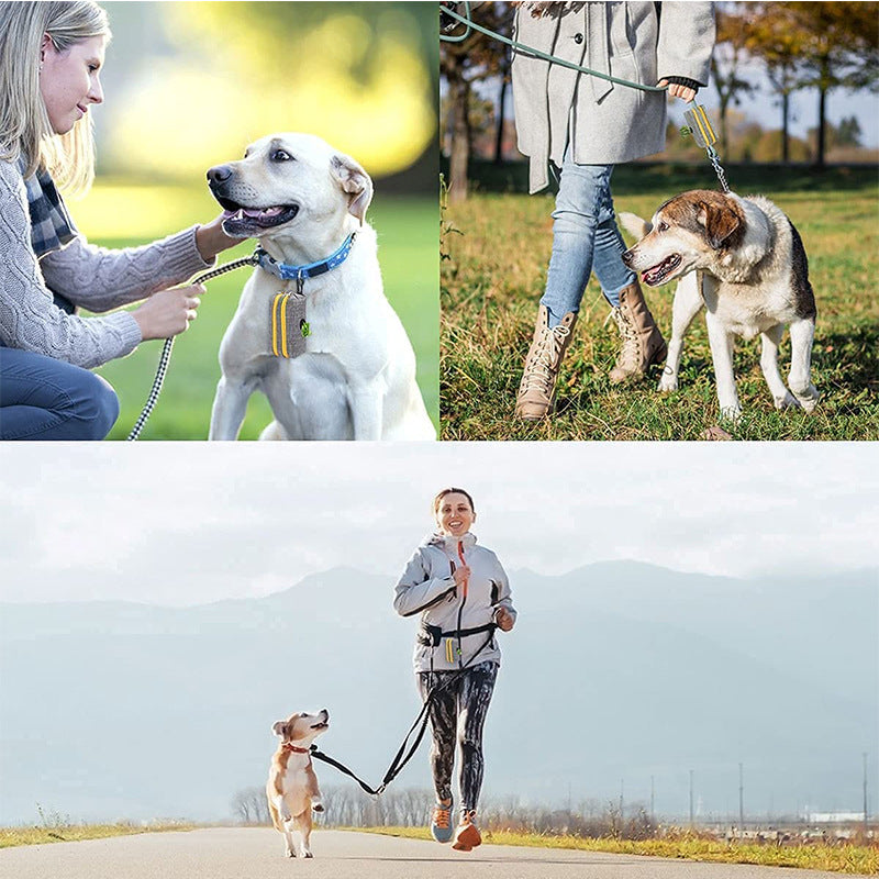 chiens avec distributeur sac à crotte