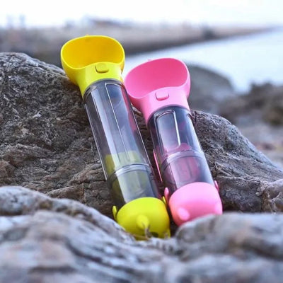 2 g6ourde pour chien rose jaune sur rocher666666666