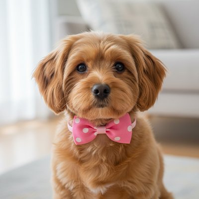 maltais porte collier noeud papillon chien assis sur moquette