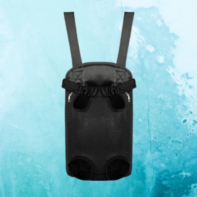 Sac a dos pour chien sur fond aqua