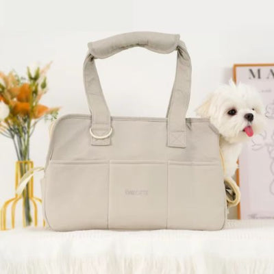 sac de transport pour chien variante blanche