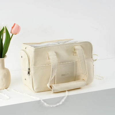 sac de transport pour chien variante blanche
