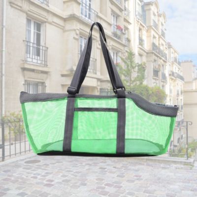 sac de transport pour chien variante vert et gris