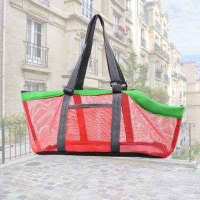 sac de transport pour chien variante rouge et vert