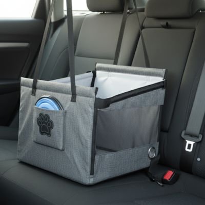 Siege auto chien sur banquette arrière grise