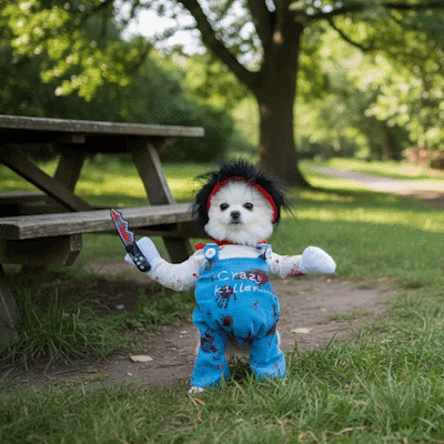 gif déguisement chien halloween hallowpup