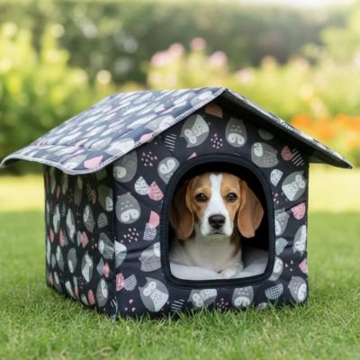beagle dans Niche pour Chien extérieur 