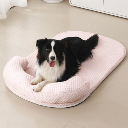 border collie coucheTapis rafraichissant chien rose