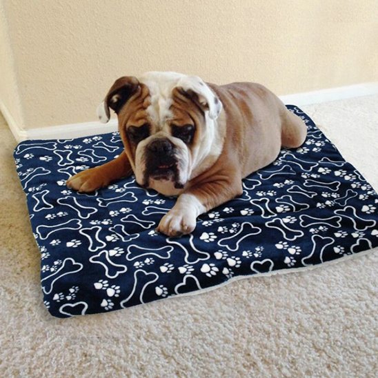 bouledogue couche sur Tapis pour chien