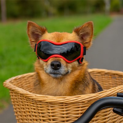 chihuahua porte Lunette pour chien​ couché assis dans panier vélo