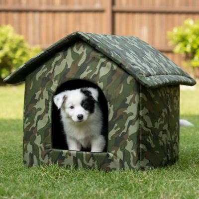 chiot aussie dans Niche pour Chien extérieur 