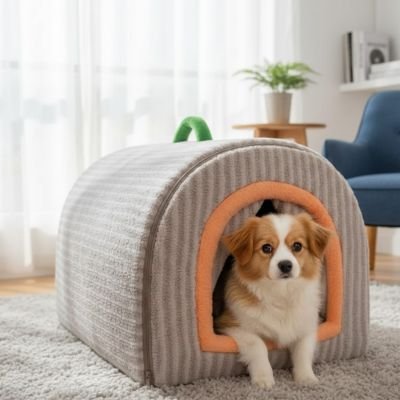 chiot dans Niche pour Chien interieur 