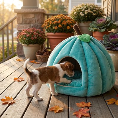 chiot entre dans Panier pour Chien 