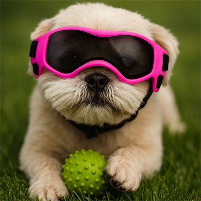cockapoo porte Lunette pour chien​ couché sur pelouse