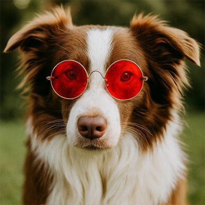 collie porte Lunettes pour chien
