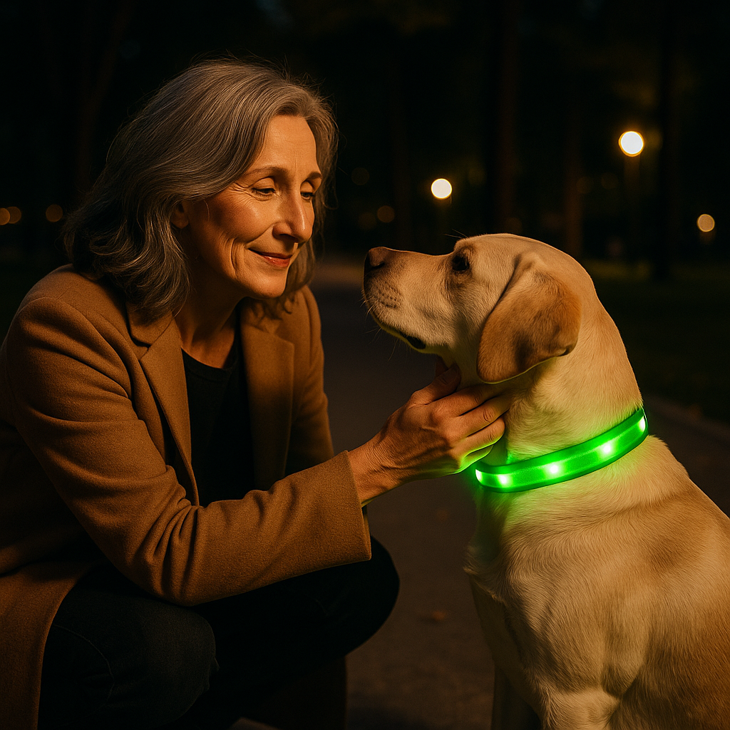 Collier lumineux pour chien Moondoggy