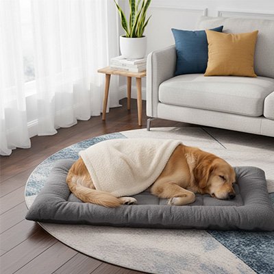 golden retriever couche Tapis pour chien sous couverture
