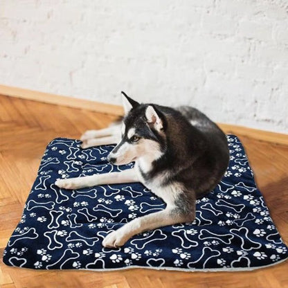 husky couche sur Tapis pour chien