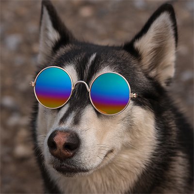husky porte Lunettes pour chien