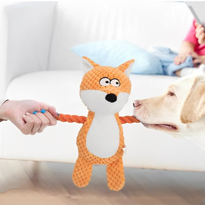 jouet Peluche pour chien tiré par chien et dame