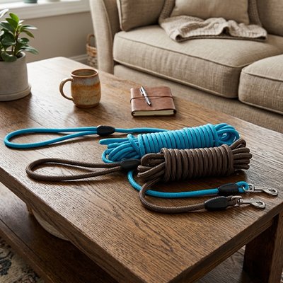 Longe Chien sur table