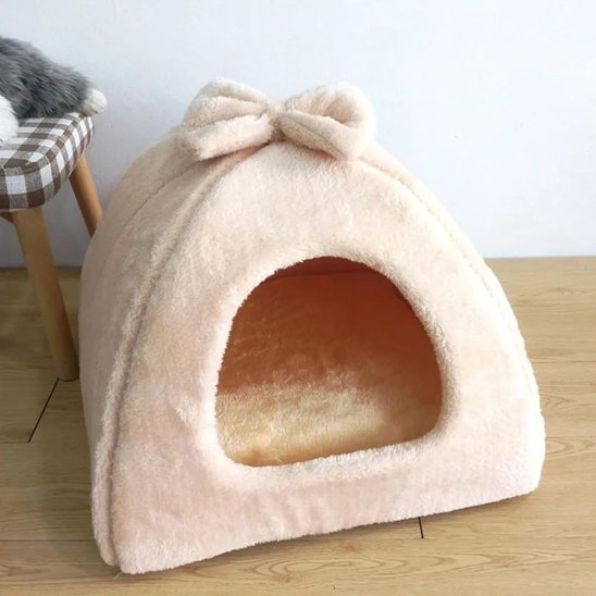 niche pour chien beige