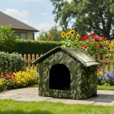 Niche pour Chien extérieur sur pavés