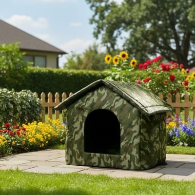 Niche pour Chien extérieur sur pavés