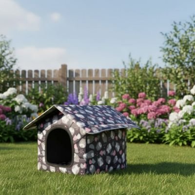 Niche pour Chien extérieur sur pelouse