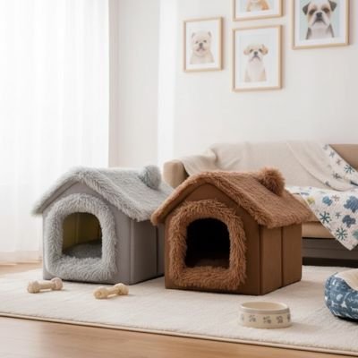 Niche pour Chien interieur sur moquette