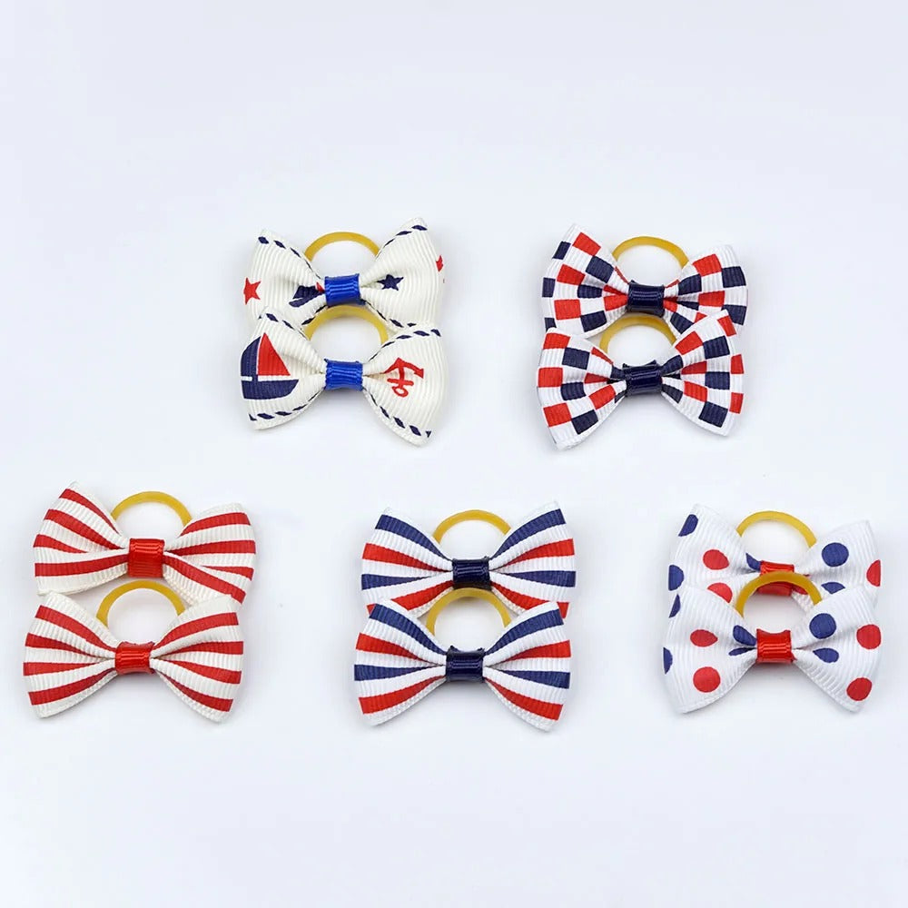 noeud papillon pour chien à motifs nautiques