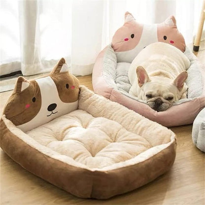 Panier chien en brun
