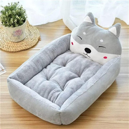 Panier chien en gris