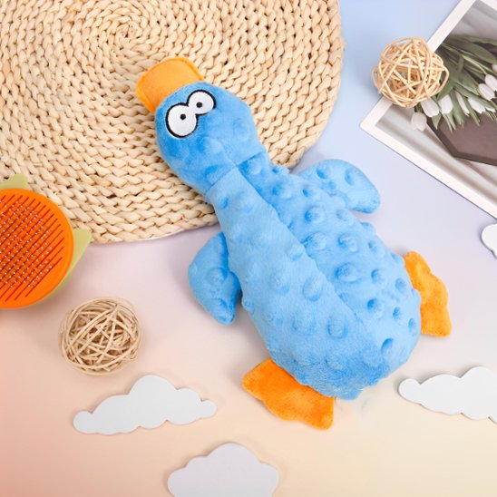 Peluche pour chiens bleue