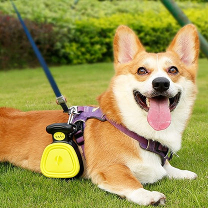 ramasse crottes pour chien sur laisse de corgi