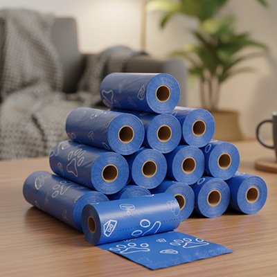 Sac a crotte sur table