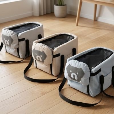 Sac de transport  Chien sur table de bois