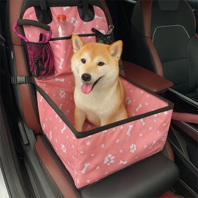 shiba inu assis dans Siege auto chien