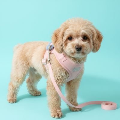 shitzu beige porte Harnais pour petit Chien rose