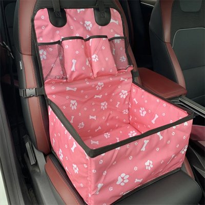 Siege auto chien rose 
