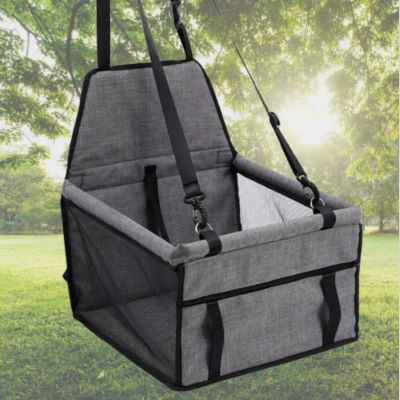 siège auto pour chien gris